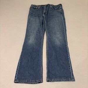 Levis 527 Slim Bootcut Jeans Mens 36x32 Blue Medium Wash Denim Grunge Western